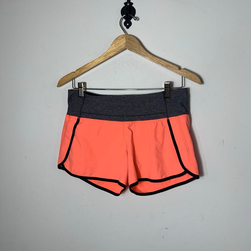 Womens Lululemon Speed Up Shorts Hot pink/Orange Size 6, 4” inseam EUC!